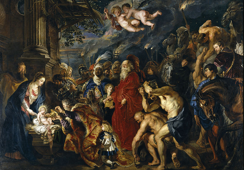 La Adoración de los Reyes Magos, Rubens.