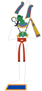 Representación del dios egipcio Horus Crédito: Wikimedia Commons