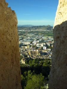 Vista desde el Castillo con la Colegiata en el centro