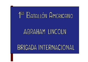 Bandera del Batallón Abraham Lincoln. 