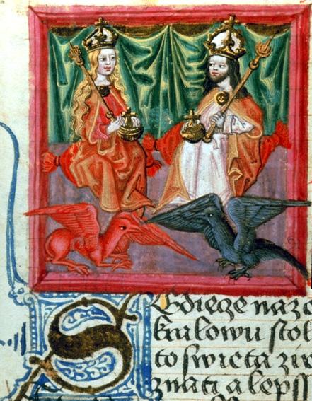 Emperedaor Carlos IV y su esposa Blanca de Volois