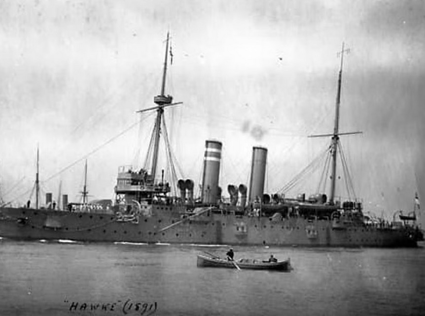 HMS Hawke, hundido en 1914