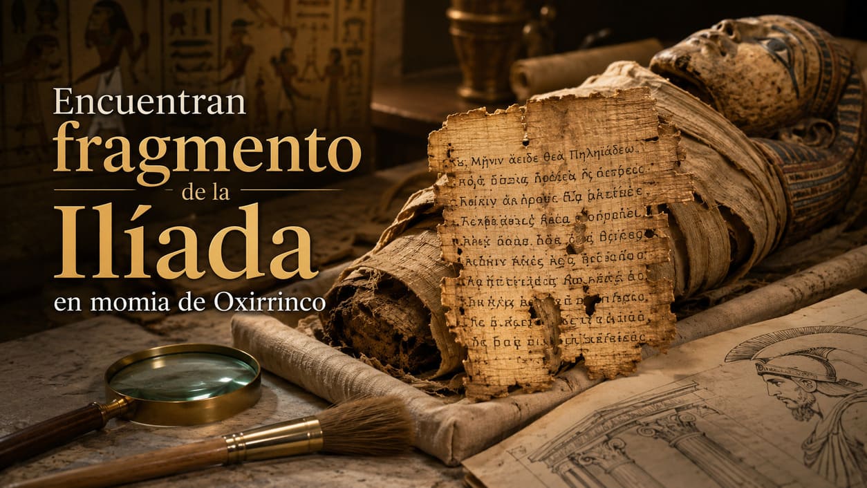 Encuentran fragmento de la Ilíada en momia de Oxirrinco